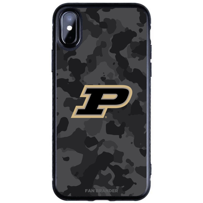 Fan Brander Black Slim Phone case with Purdue Boilermakers Urban Camo design