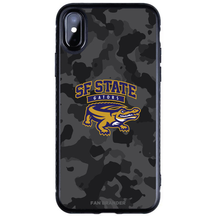 Fan Brander Black Slim Phone case with San Francisco State U Gators Urban Camo design