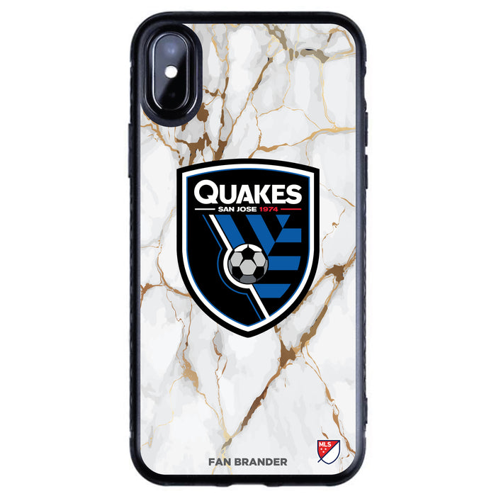 Fan Brander Black Slim Phone case with San Jose Earthquakes White Marble design