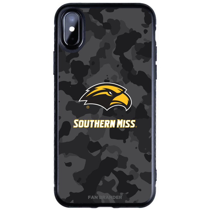 Fan Brander Black Slim Phone case with Southern Mississippi Golden Eagles Urban Camo design