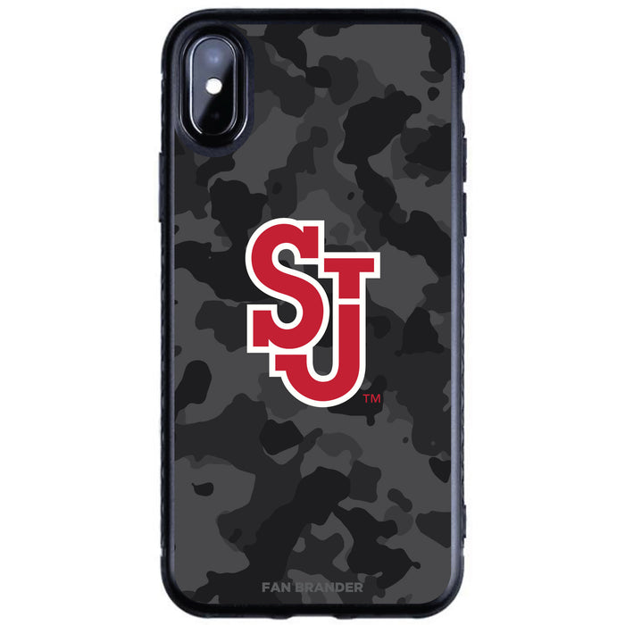Fan Brander Black Slim Phone case with St. John's Red Storm Urban Camo design