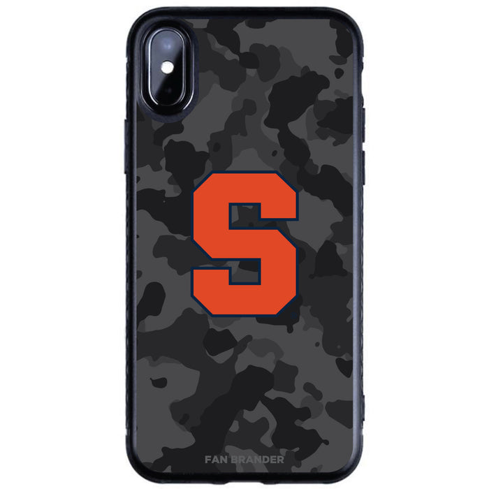 Fan Brander Black Slim Phone case with Syracuse Orange Urban Camo design