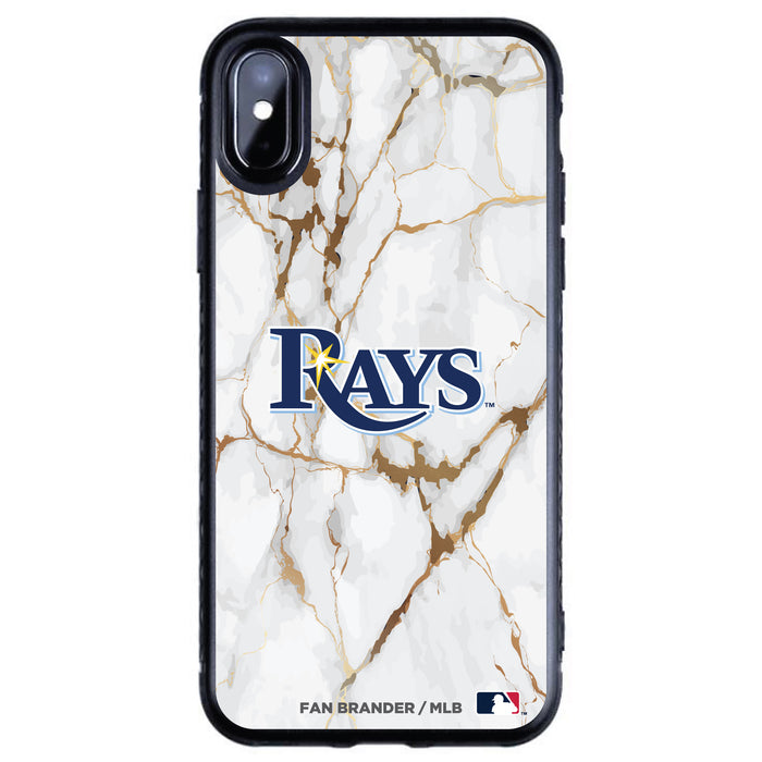 Fan Brander Black Slim Phone case with Tampa Bay Rays White Marble design