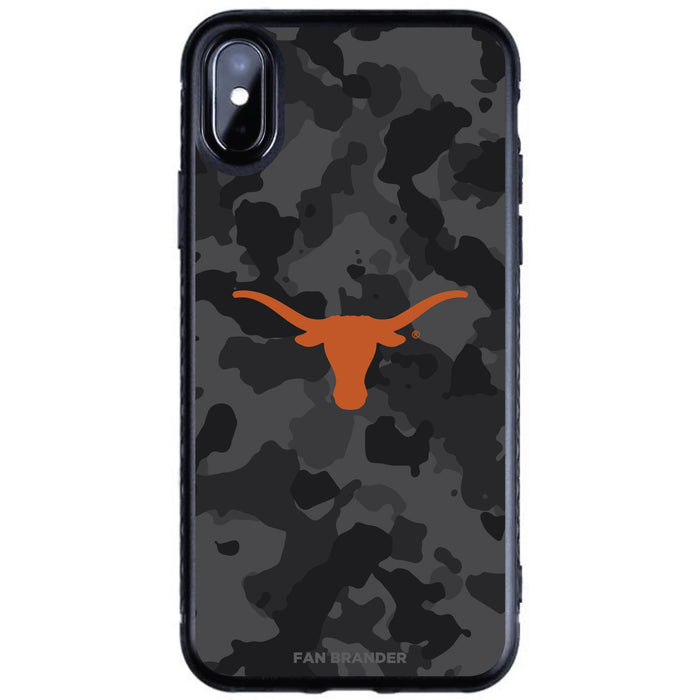 Fan Brander Black Slim Phone case with Texas Longhorns  Urban Camo design