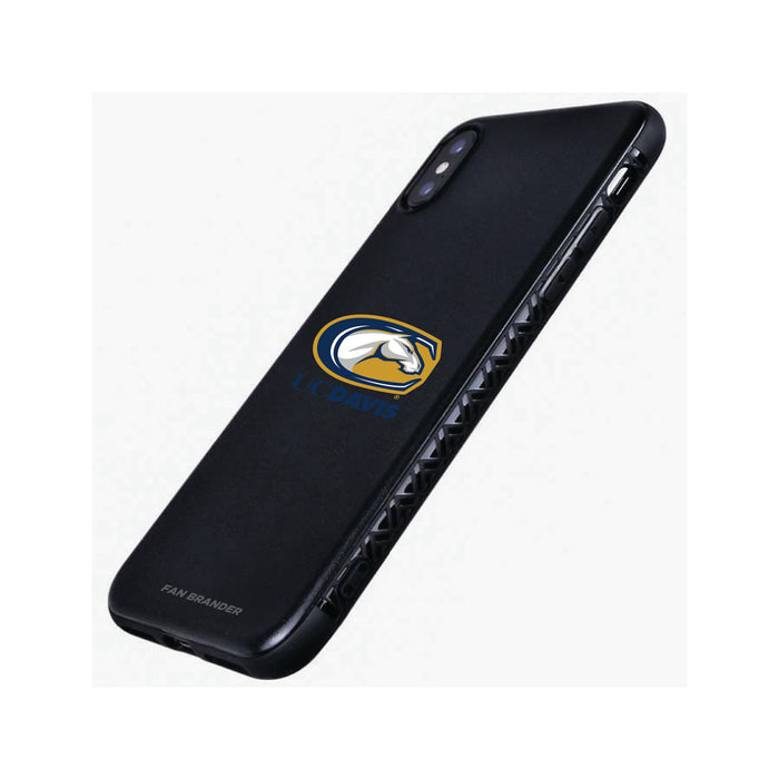 Fan Brander Black Slim Phone case with UC Davis Aggies Primary logo
