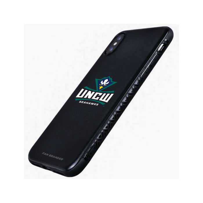 Fan Brander Black Slim Phone case with UNC Wilmington Seahawks Primary Logo