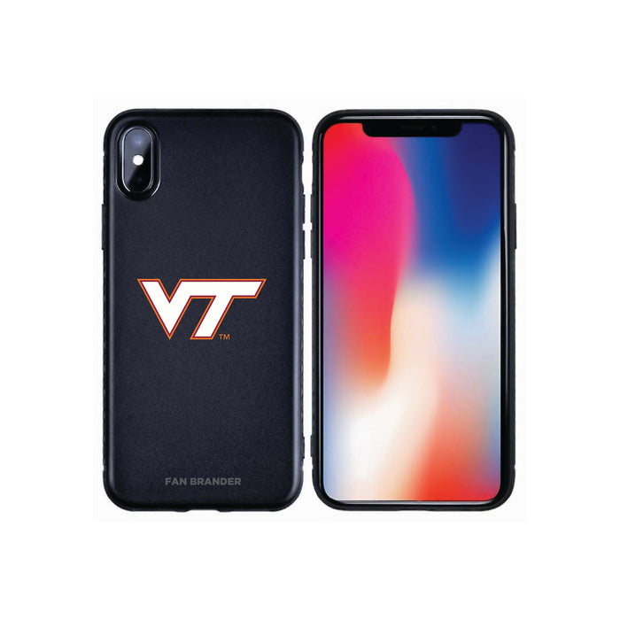 Fan Brander Black Slim Phone case with Virginia Tech Hokies Primary Logo
