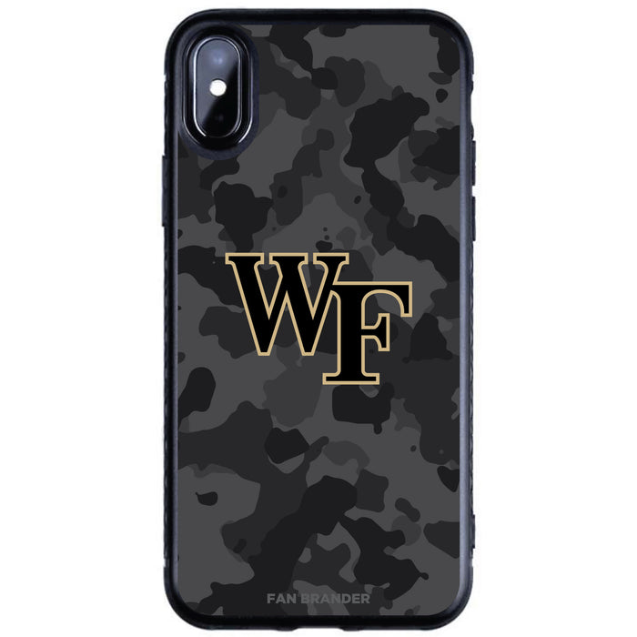 Fan Brander Black Slim Phone case with Wake Forest Demon Deacons Urban Camo design