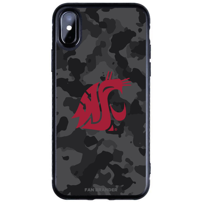 Fan Brander Black Slim Phone case with Washington State Cougars Urban Camo design
