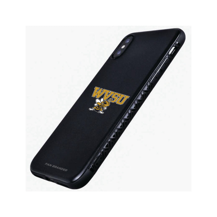 Fan Brander Black Slim Phone case with West Virginia State Univ Yellow Jackets Primary logo