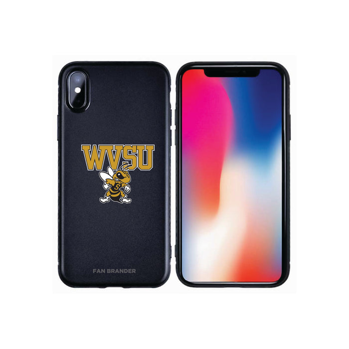 Fan Brander Black Slim Phone case with West Virginia State Univ Yellow Jackets Primary logo