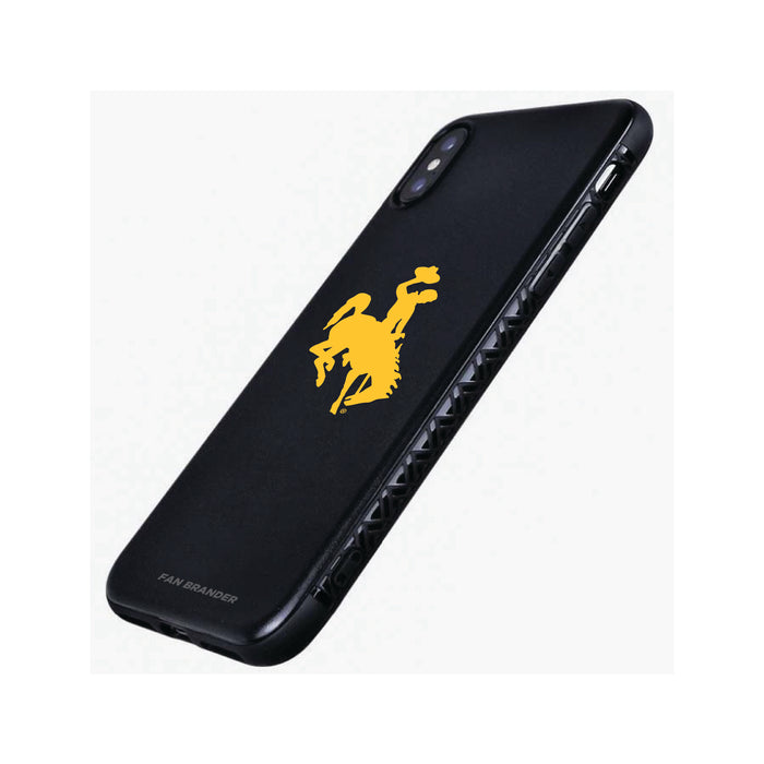 Fan Brander Black Slim Phone case with Wyoming Cowboys Primary logo