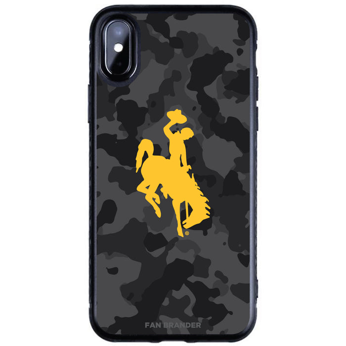 Fan Brander Black Slim Phone case with Wyoming Cowboys Urban Camo design