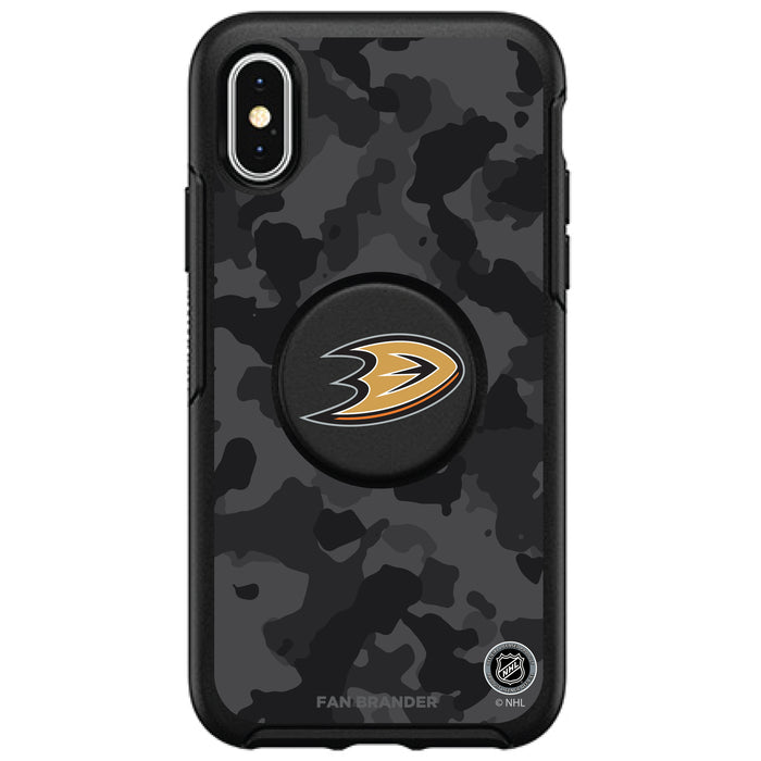 PopSockets Anaheim Ducks Black Primary Logo PopGrip