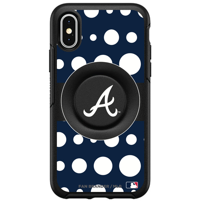 OtterBox Otter + Pop symmetry Phone case with Atlanta Braves Polka Dots design