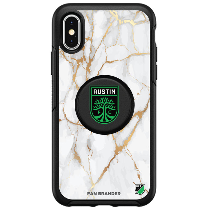 OtterBox Otter + Pop symmetry Phone case with Austin FC White Marble design