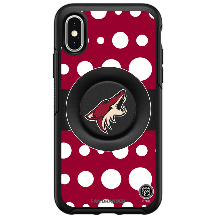 OtterBox Otter + Pop symmetry Phone case with Arizona Coyotes Polka Dots design
