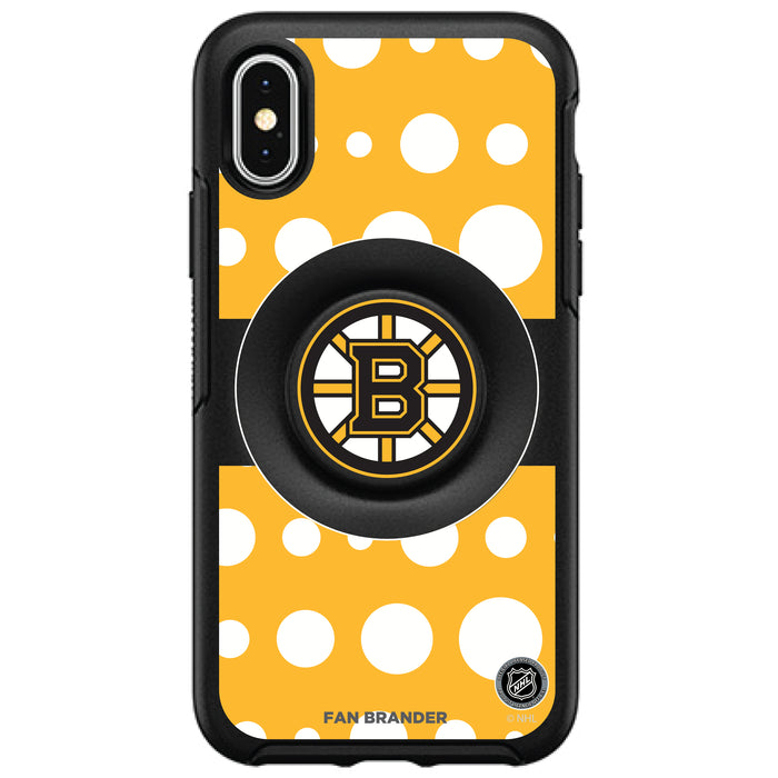 OtterBox Otter + Pop symmetry Phone case with Boston Bruins Polka Dots design