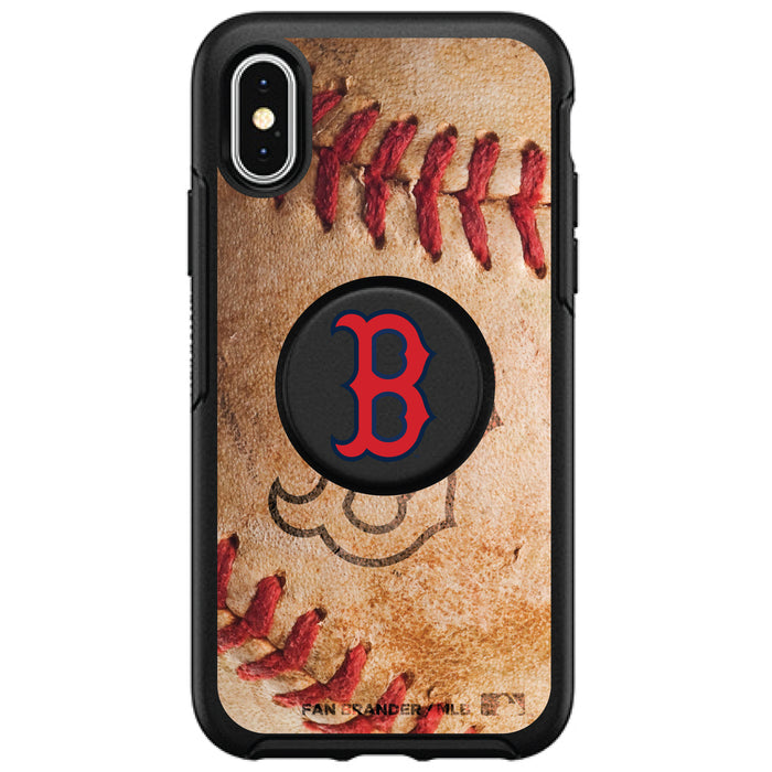OtterBox Otter + Pop symmetry Phone case with Boston Red Sox Primary Logo with Baseball Design