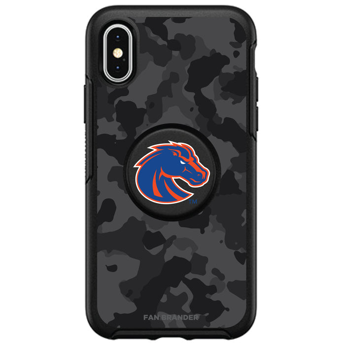 OtterBox Otter + Pop symmetry Phone case with Boise State Broncos Primary Logo and Urban Camo design