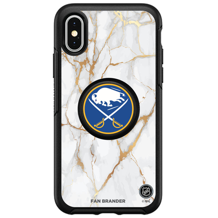 OtterBox Otter + Pop symmetry Phone case with Buffalo Sabres White Marble design