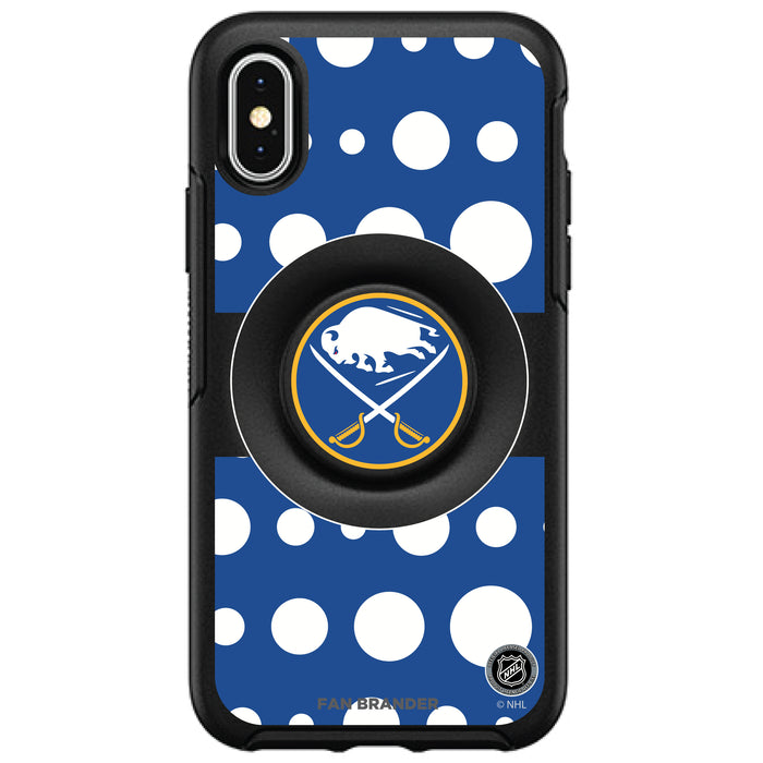 OtterBox Otter + Pop symmetry Phone case with Buffalo Sabres Polka Dots design
