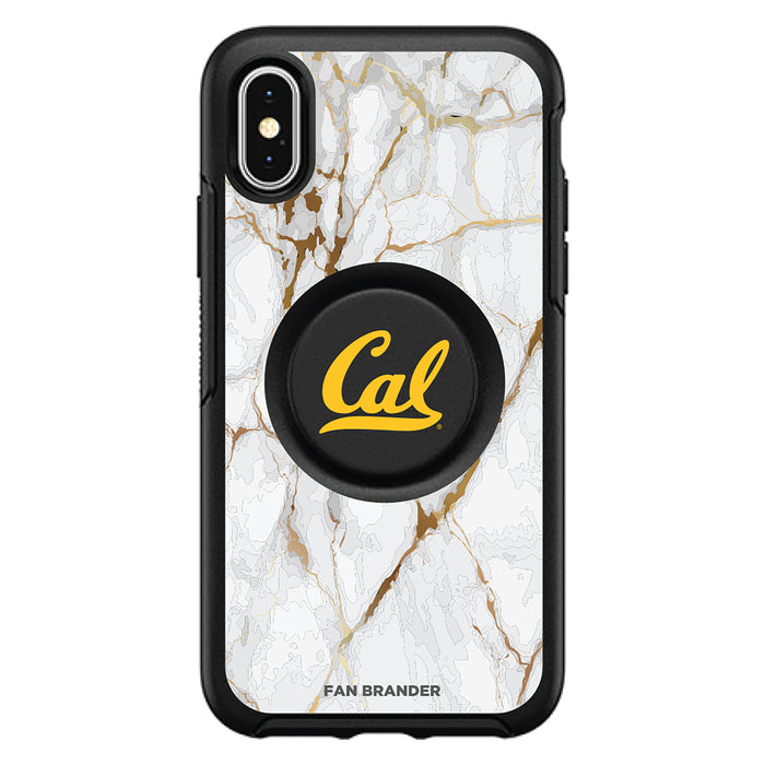 OtterBox Otter + Pop symmetry Phone case with California Bears White Marble Background