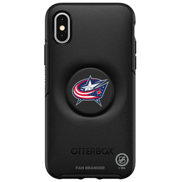 OtterBox Otter + Pop symmetry Phone case with Columbus Blue Jackets Primary Logo