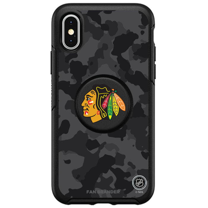 OtterBox Otter + Pop symmetry Phone case with Chicago Blackhawks Urban Camo design