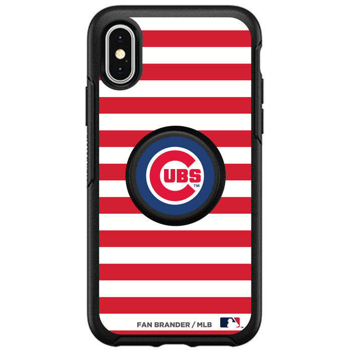 OtterBox Otter + Pop symmetry Phone case with Chicago Cubs Primary Logo and Striped Design