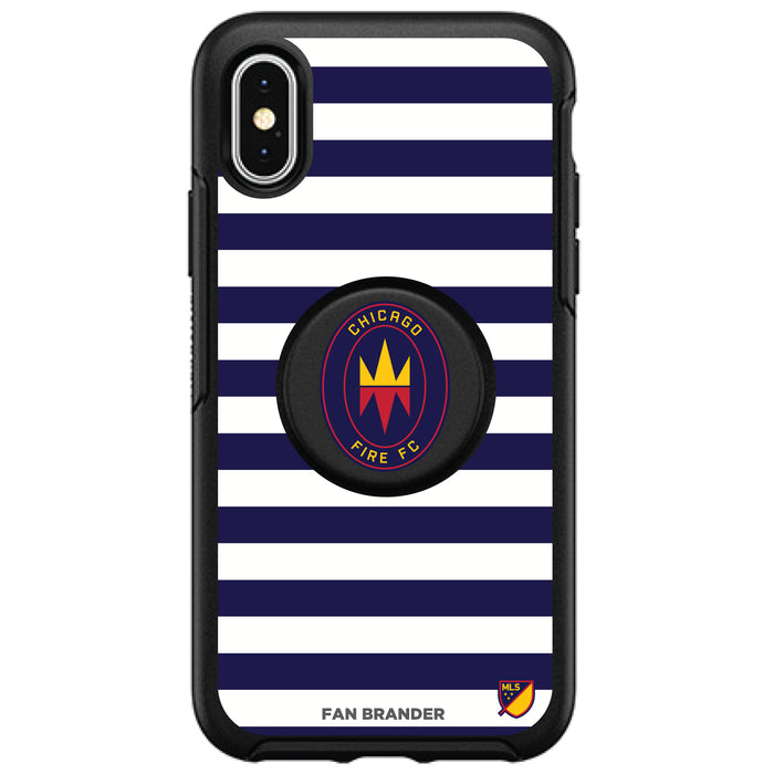 OtterBox Otter + Pop symmetry Phone case with Chicago Fire Primary Logo with Stripes
