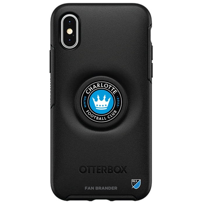 OtterBox Otter + Pop symmetry Phone case with Charlotte FC Primary Logo