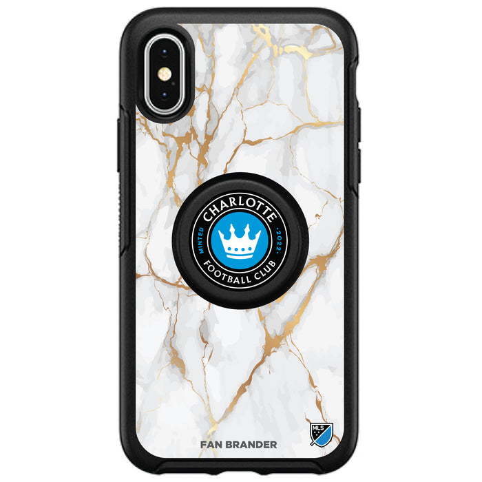 OtterBox Otter + Pop symmetry Phone case with Charlotte FC White Marble design