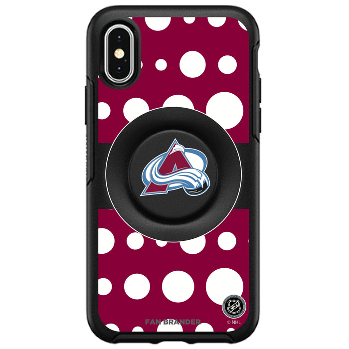 OtterBox Otter + Pop symmetry Phone case with Colorado Avalanche Polka Dots design