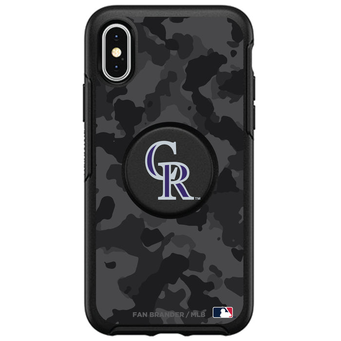 OtterBox Otter + Pop symmetry Phone case with Colorado Rockies Urban Camo background