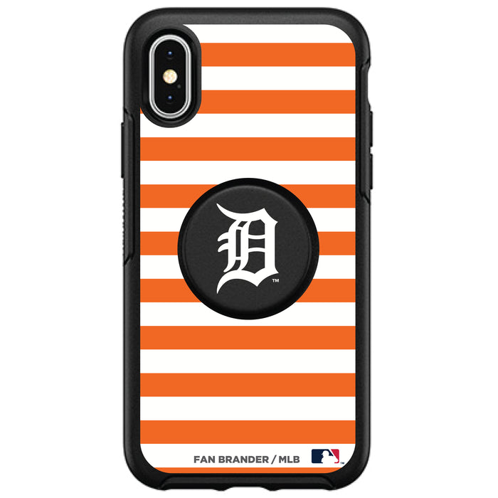 OtterBox Otter + Pop symmetry Phone case with Detroit Tigers Primary Logo and Striped Design