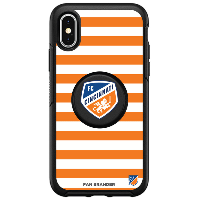 OtterBox Otter + Pop symmetry Phone case with FC Cincinnati Primary Logo with Stripes