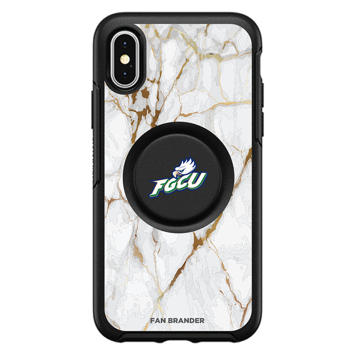 OtterBox Otter + Pop symmetry Phone case with Florida Gulf Coast Eagles White Marble Background