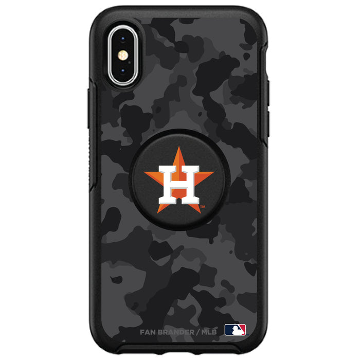 OtterBox Otter + Pop symmetry Phone case with Houston Astros Urban Camo background
