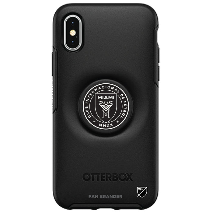 OtterBox Otter + Pop symmetry Phone case with Inter Miami CF Urban Primary Logo in Black and White