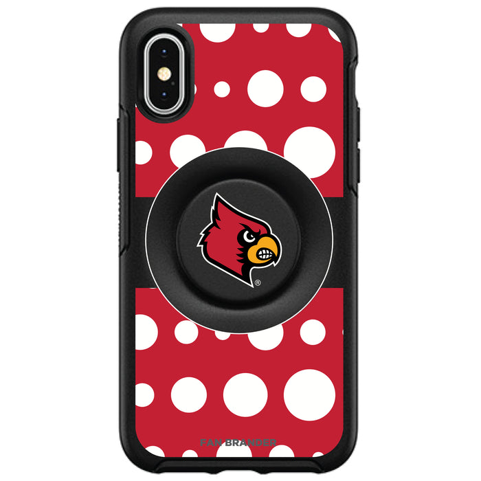 OtterBox Otter + Pop symmetry Phone case with Louisville Cardinals Polka Dots design
