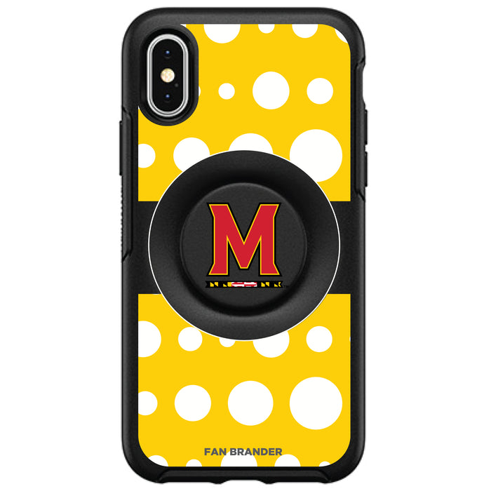 OtterBox Otter + Pop symmetry Phone case with Maryland Terrapins Polka Dots design