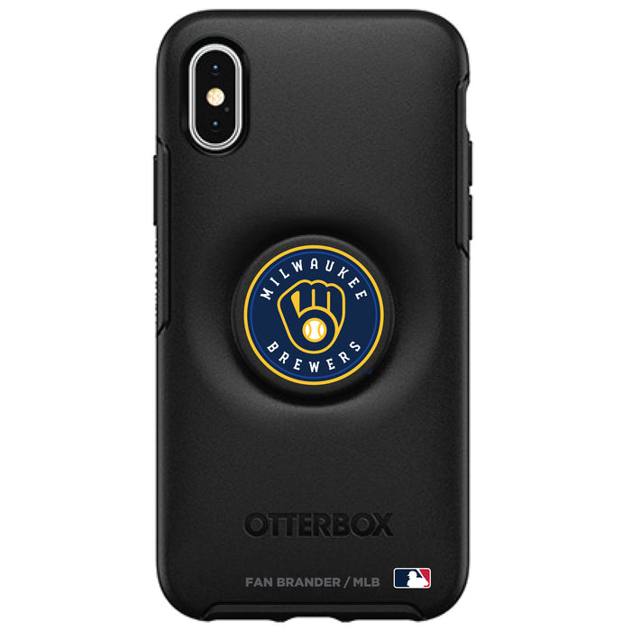 OtterBox Otter + Pop symmetry Phone case with Milwaukee Brewers Primary Logo