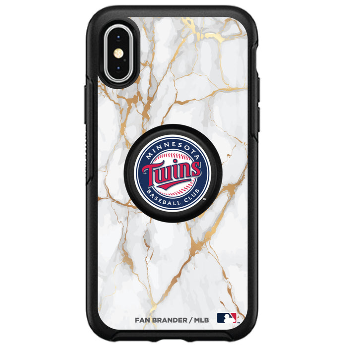 OtterBox Otter + Pop symmetry Phone case with Minnesota Twins White Marble design