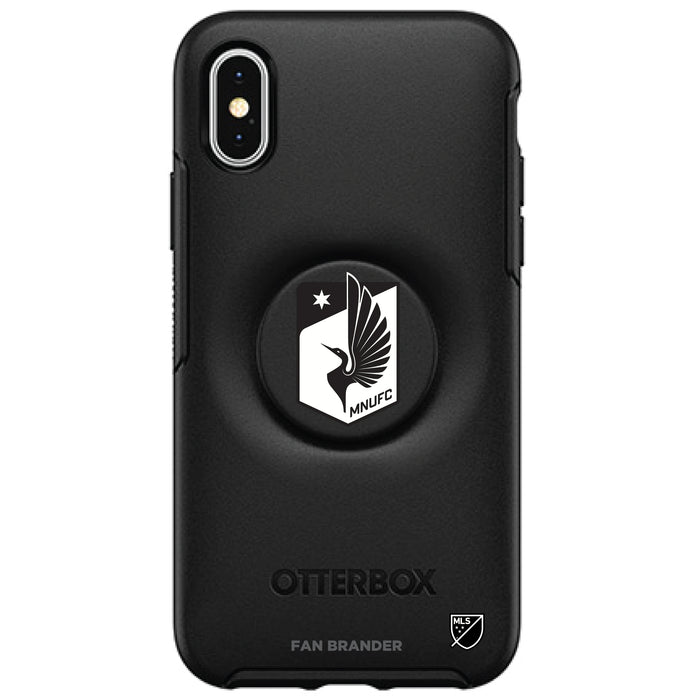 OtterBox Otter + Pop symmetry Phone case with Minnesota United FC Urban Primary Logo in Black and White