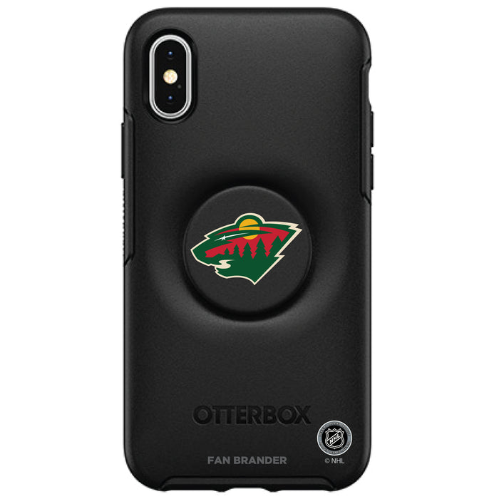 OtterBox Otter + Pop symmetry Phone case with Minnesota Wild Primary Logo