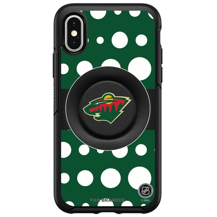 OtterBox Otter + Pop symmetry Phone case with Minnesota Wild Polka Dots design