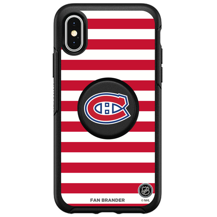 OtterBox Otter + Pop symmetry Phone case with Montreal Canadiens Stripes Design