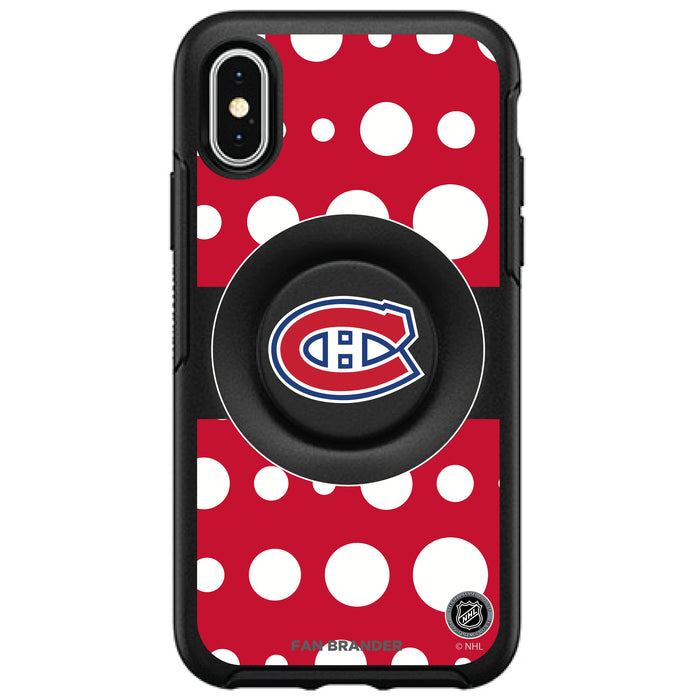OtterBox Otter + Pop symmetry Phone case with Montreal Canadiens Polka Dots design