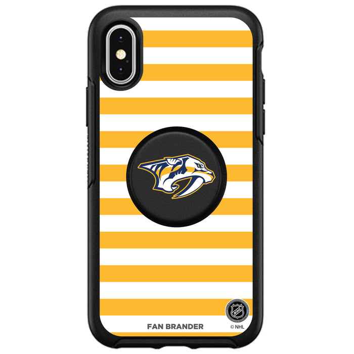 OtterBox Otter + Pop symmetry Phone case with Nashville Predators Stripes Design